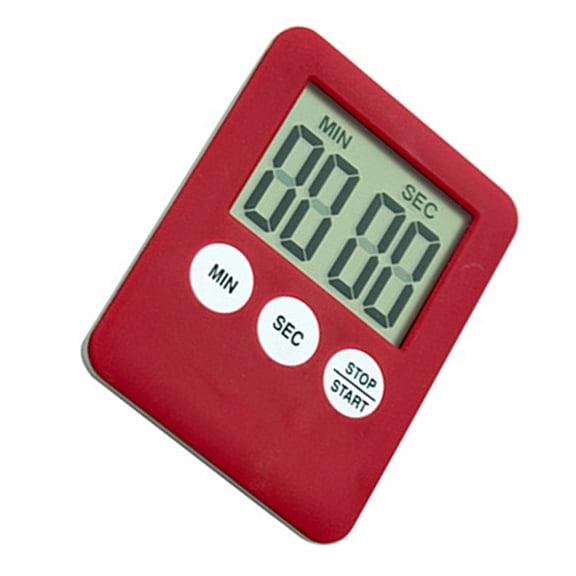 Anvazise Thin Cooking Digital Timer Kitchen Time Countdown Alarm Clock Baking Pizza Tool Red