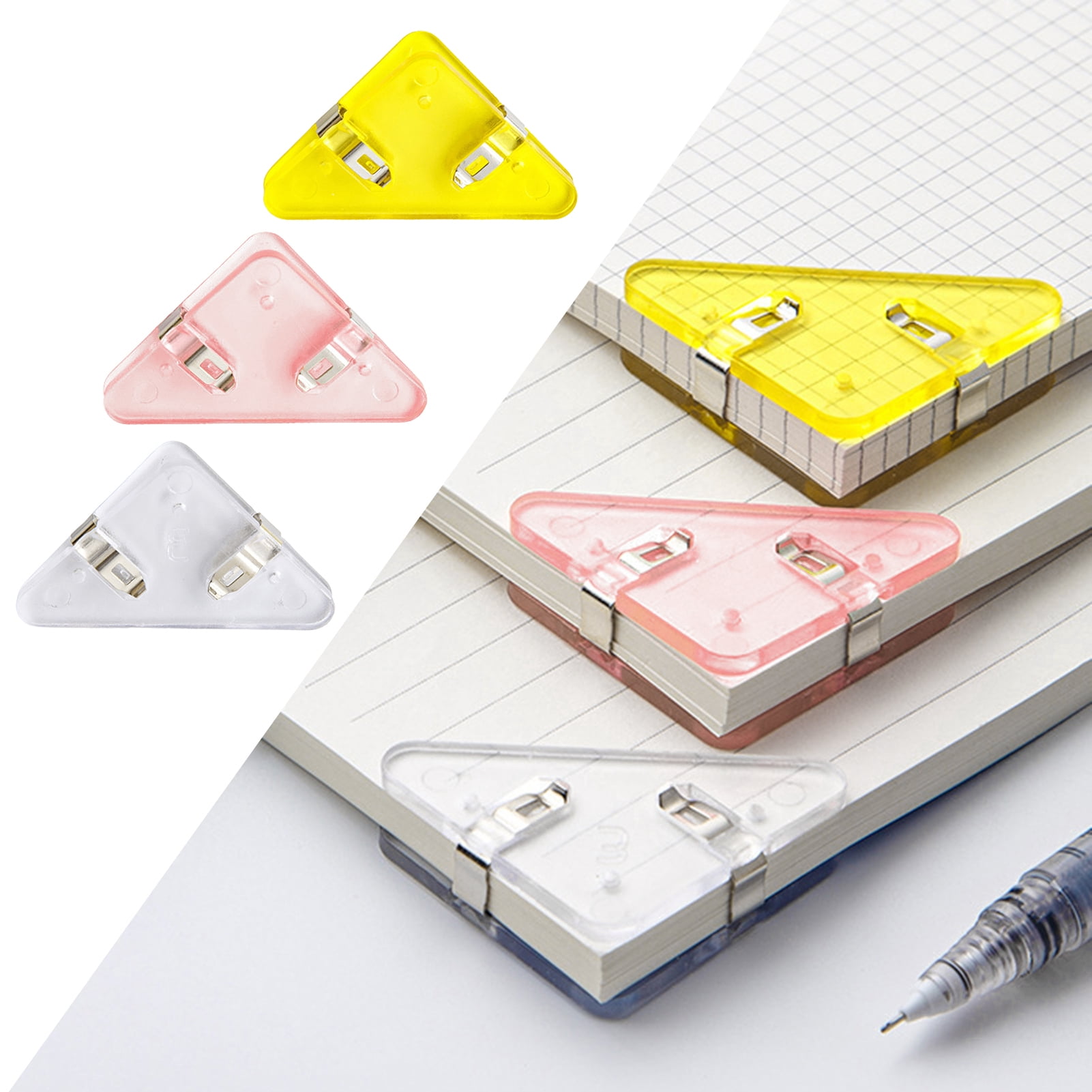 Anvazise Transparent Corner Clips Prevent Book Curling Multifunctional ...