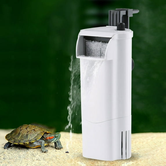 Anvazise Turtle Tank Filter Low Water Level Silent Strainer Suction Cup Hook Fixed Aquarium Turtle Pump Aquarium Supplies