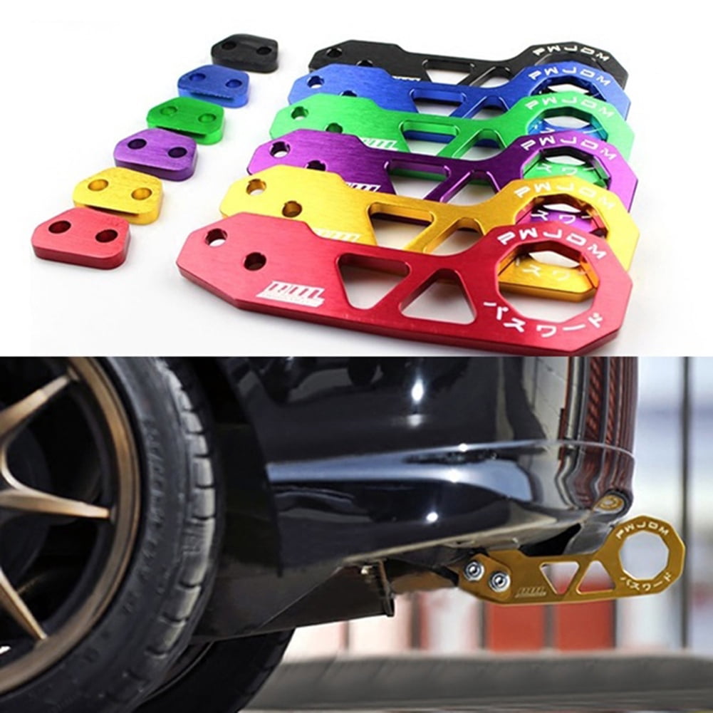 Universal JDM Rear Tow Hook - Aluminum Alloy Black Towing Ring For Car, SUV, Truck - Racing Style Bumper Accessory