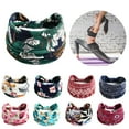thumbnail image 1 of Anvazise Women Bandana Fashion Print Wide Stretchy Sweat Absorption Bohemian Gym Headband Sweatband for Yoga, 1 of 13