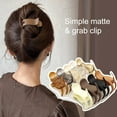 thumbnail image 1 of Anvazise Women Hair Clip Solid Color Easy Operate Strong Claw Anti-slip Cross Hair Decoration Headwear Hair Scratching Hair Gripper Hair Accessories Khaki One Size, 1 of 13