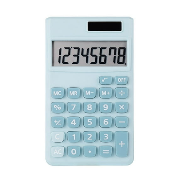Taosunzt Solar Electronic Calculator Pocket Size Portable Arithmetic Calculator Plastic Financial Accounting Tool Calculator for School