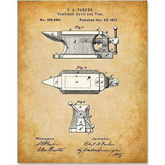 Anvil - 11x14 Unframed Patent Print - Great Home Decor