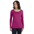 thumbnail image 1 of Anvil 399 Ladies Sheer Long-Sleeve Featherweight T-Shirt - Raspberry - X-Large, 1 of 2