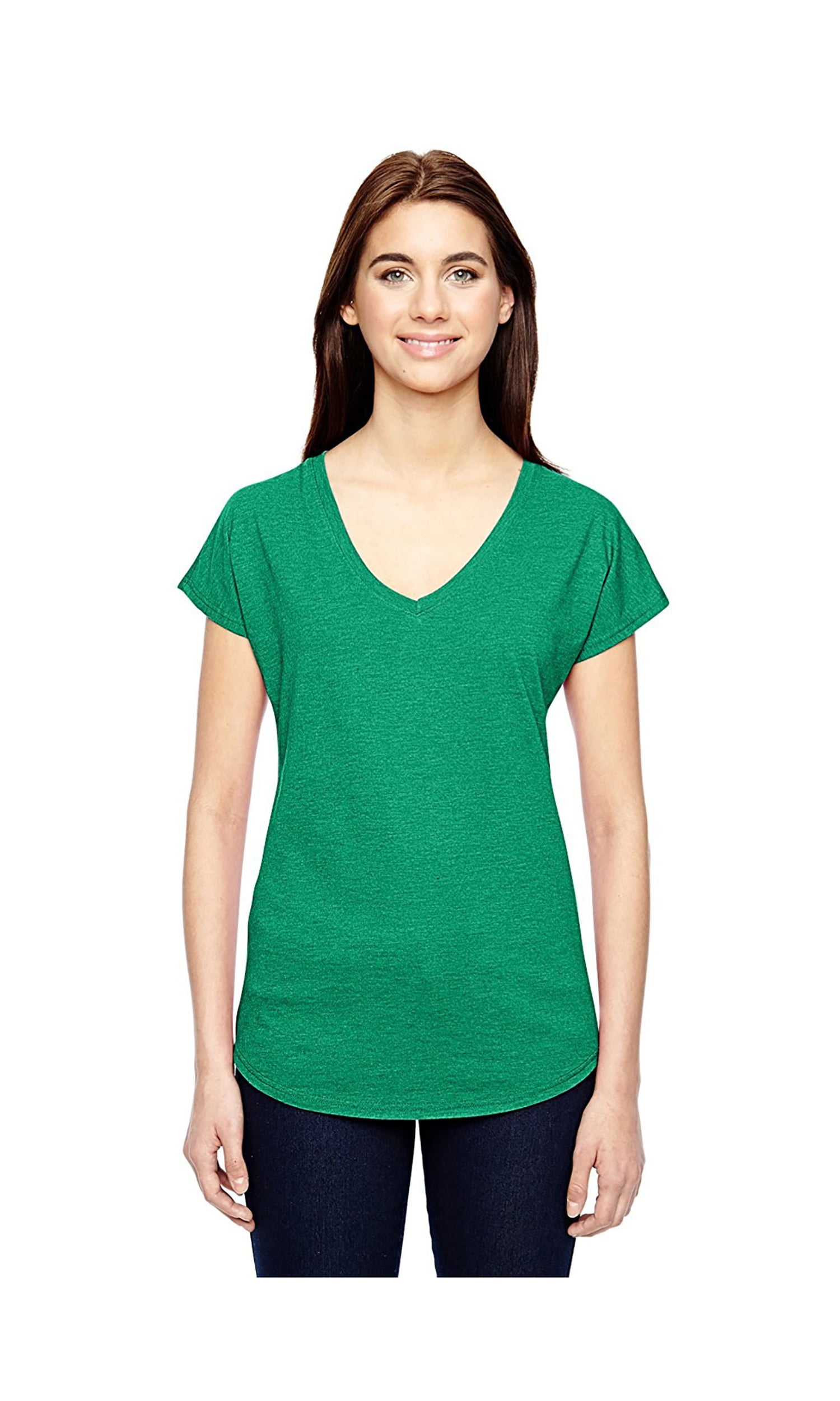 Anvil 6750Vl Women'S Tri-Blend V-Neck Tee - Walmart.com