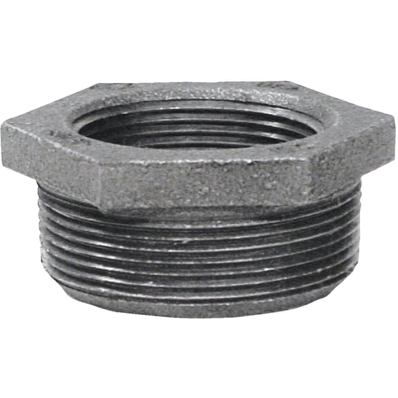 Anvil 8700129805, Cast Iron Pipe Fitting, Hex Bushing, 2" NPT Male x 3/4" NPT Female, Plain Finish