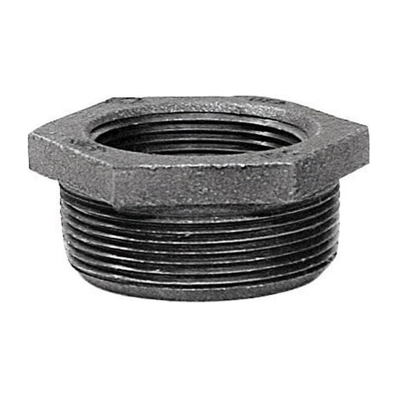 Anvil 8700131454, Malleable Iron Pipe Fitting, Hex Bushing, 2" NPT Male x 1-1/2" NPT Female, Galvanized Finish