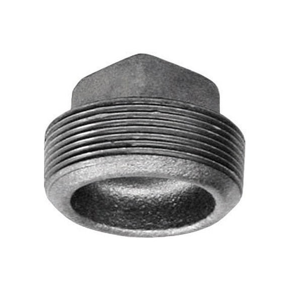 Anvil 8700160057, Malleable Iron Pipe Fitting, Square Head Plug, 1-1/2" NPT Male, Galvanized Finish