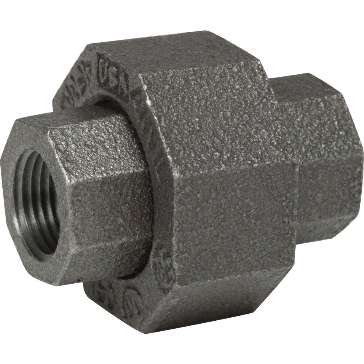 Anvil 8700162905, Malleable Iron Pipe Fitting, Union, 3/8" NPT Female, Black Finish