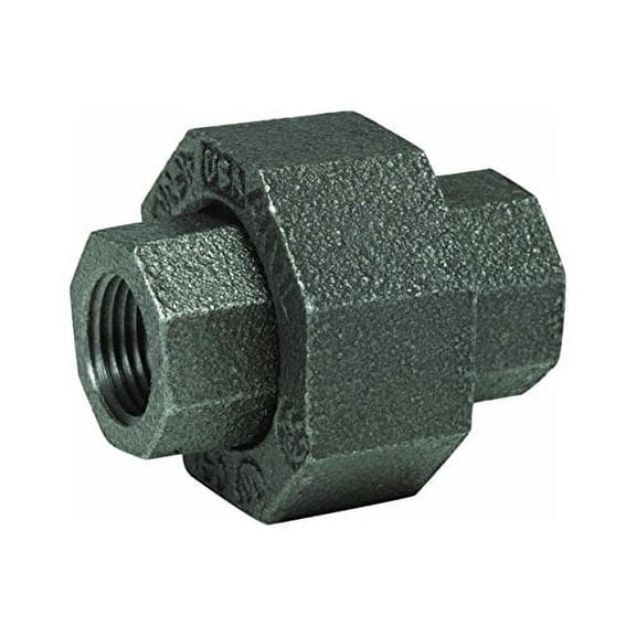 Anvil 8700163101, Malleable Iron Pipe Fitting, Union, 1-1/4" NPT Female, Black Finish