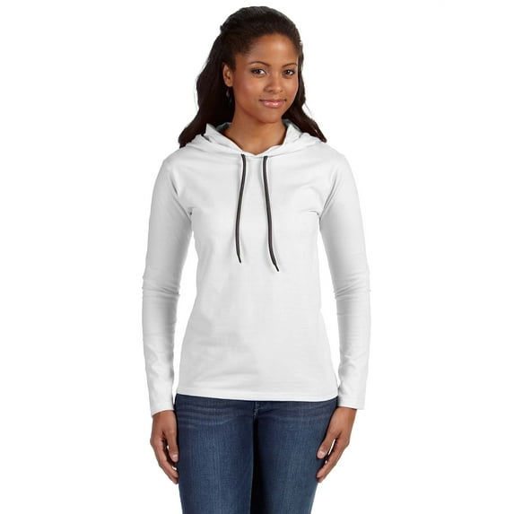 Anvil 887L Ladies' Lightweight Long-Sleeve Cotton Hooded Tee