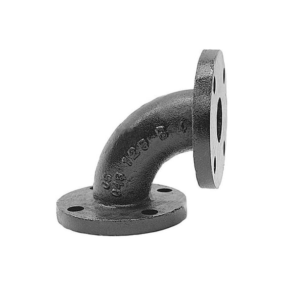 90 Degree Elbow 90 Degree Elbow, 3" Pipe, Flanged, Cast Iron, Class 125 0306000803