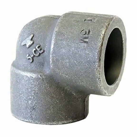 90 Degree Elbow 90 Degree Elbow, 2" Pipe, Socket Weld, Black Forged Steel, Class 3000