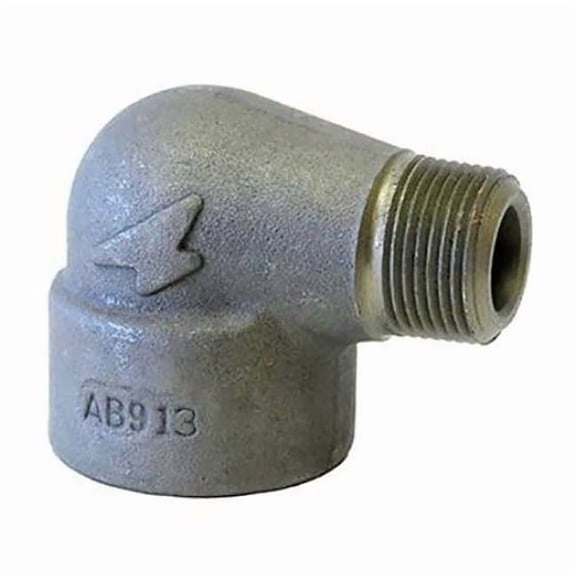 90 Degree Street Elbow 90 Degree Street Elbow, 1/4" Pipe, FNPT x MNPT, Black Forged Steel