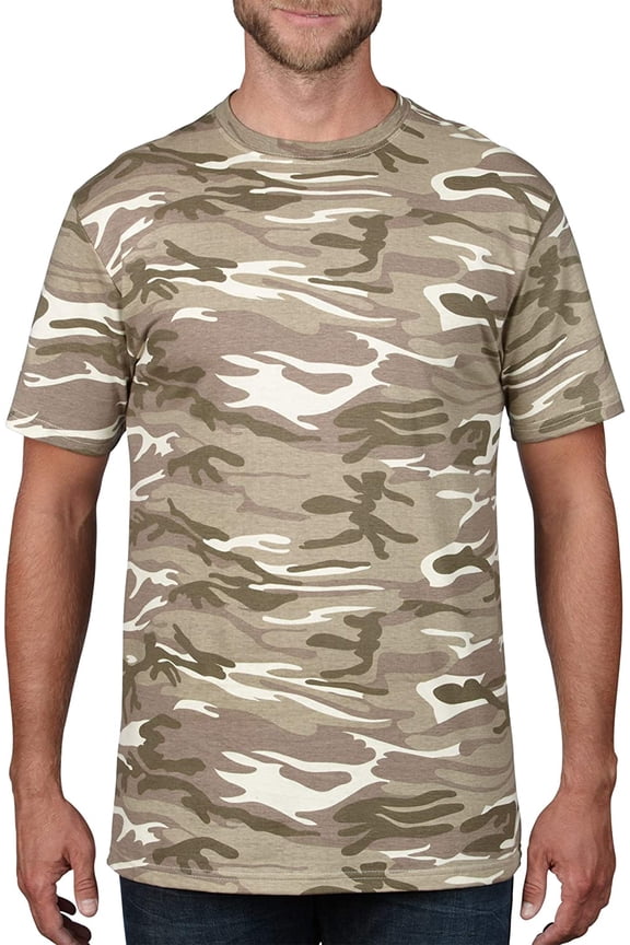 939 Men's 4.9OZ RINGSPUN CAMO TEE CAMOUFLAGE SAND S