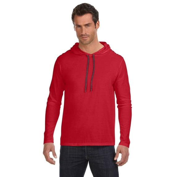 Anvil 987AN Adult Lightweight Long-Sleeve Hooded T-Shirt