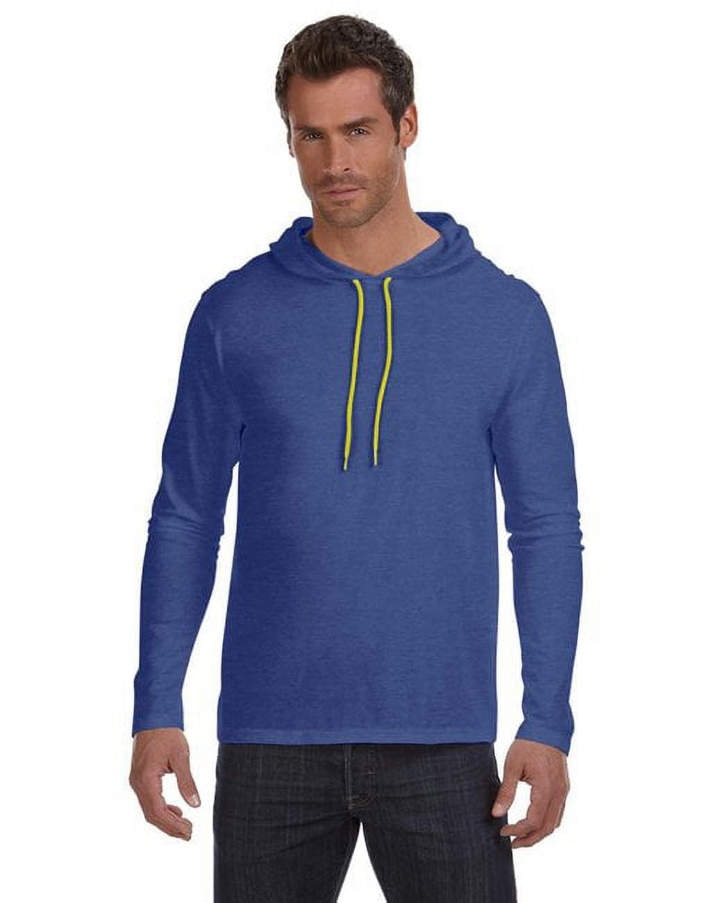 Anvil 987AN: adult Lightweight Long-Sleeve Hooded T-Shirt