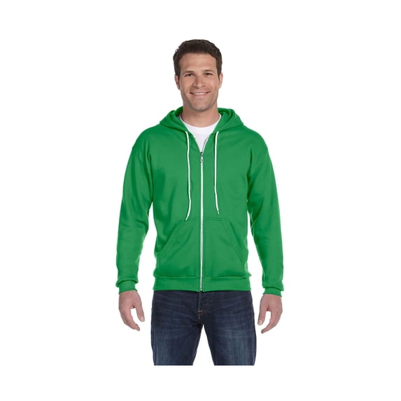 Anvil 71600 Adult Full-Zip Hooded Fleece, XL, GREEN APPLE