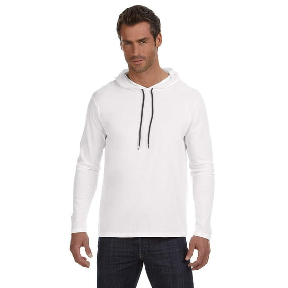 Anvil Adult Lightweight Long Sleeve Hooded Tee