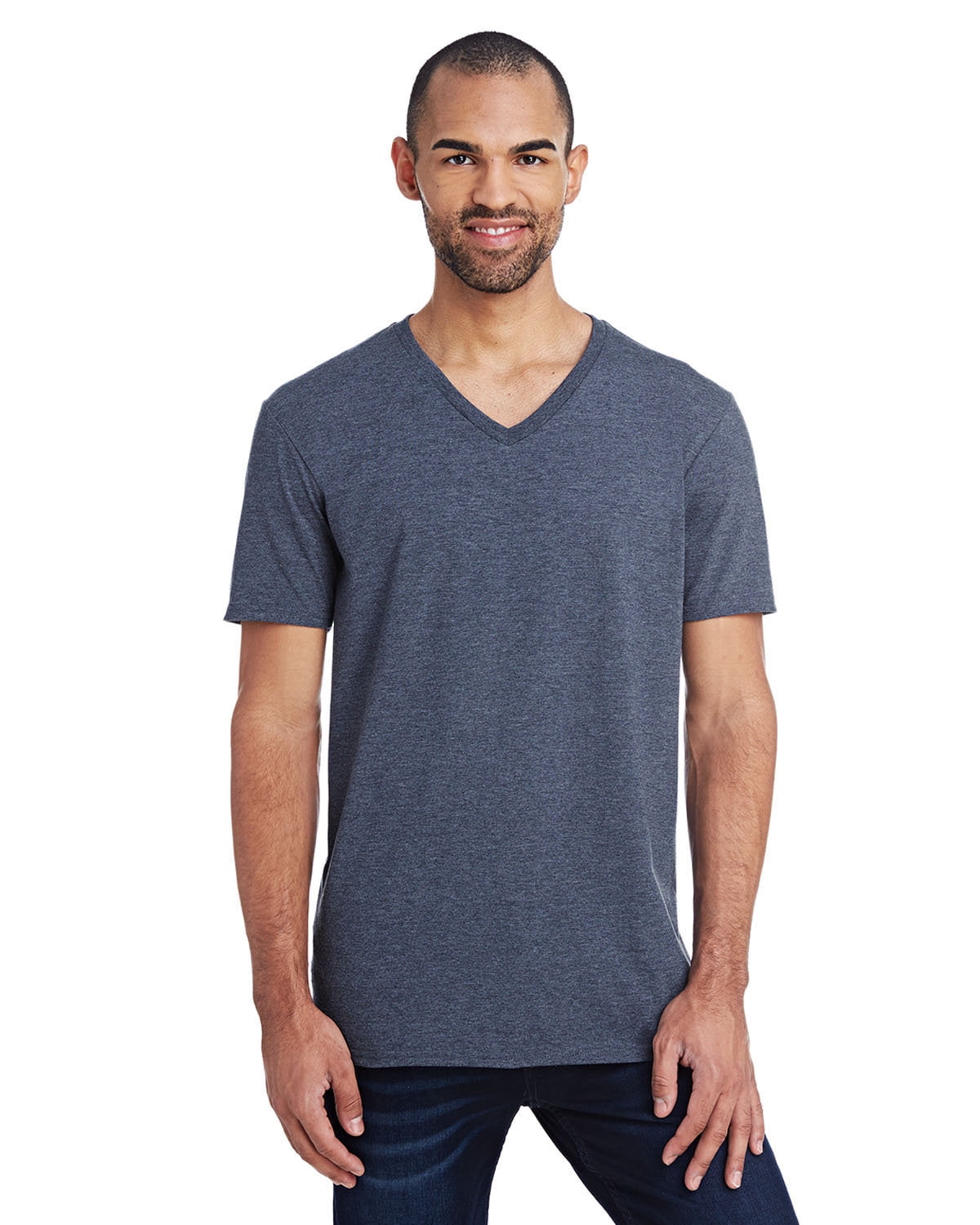 Anvil Men's Lightweight V-Neck T-Shirt - Walmart.com