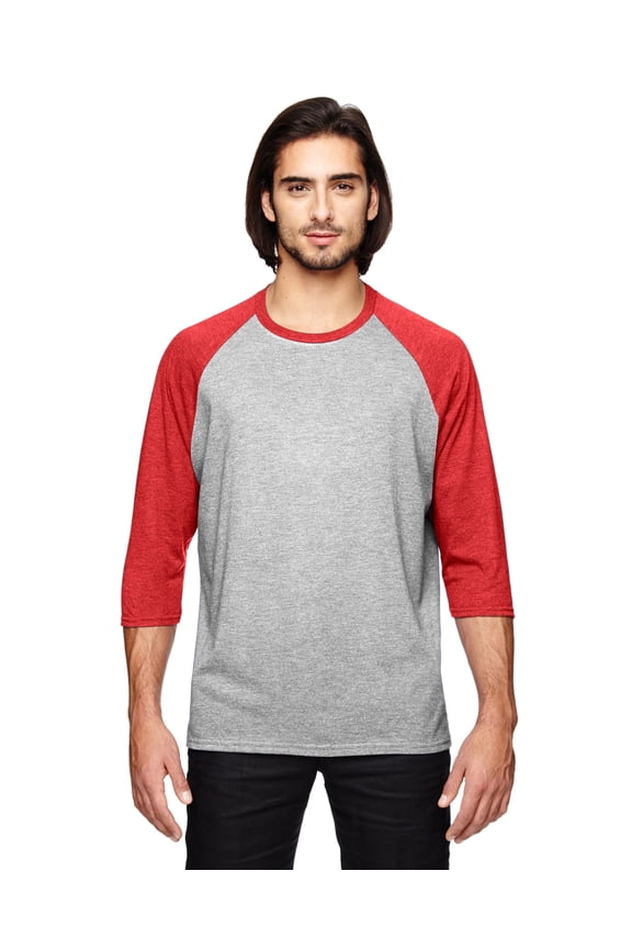 Adult Tri-Blend 3/4 Sleeve Raglan Tee