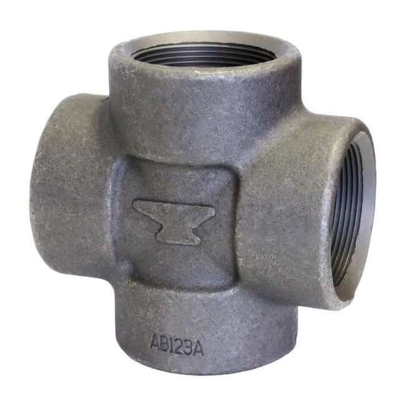 Anvil Cross Cross, 1/2" Pipe, FNPT, Forged Steel, Class 2000 0361036601