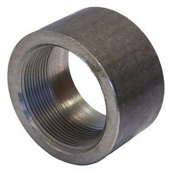 Half Coupling Half Coupling, 4" Pipe, FNPT, Black Forged Steel, Class 3000