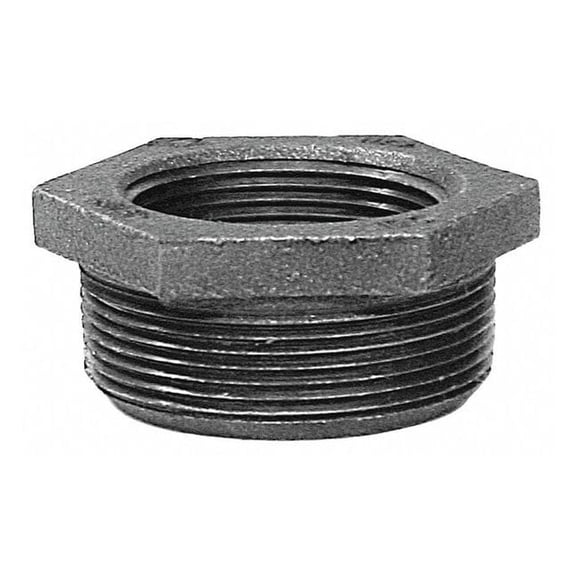 Hex Bushing Hex Bushing, 4" x 1" Pipe, FNPT x MNPT, Malleable Iron, Class 125