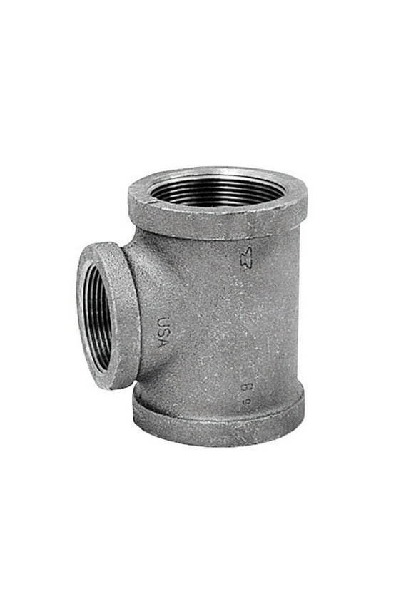 Anvil Reducing Tee Black Malleable 1 " X 3/4 " X 3/4 "