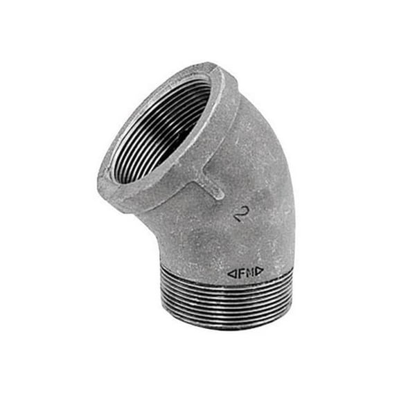 Anvil International 8700128104 0.25 in. 45 deg Malleable Iron Black Elbow Pipe Fitting