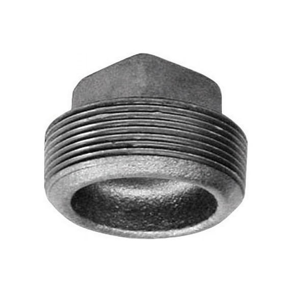 Anvil 8700159406, Malleable Iron Pipe Fitting, Square Head Plug, 1-1/4" NPT Male, Black Finish