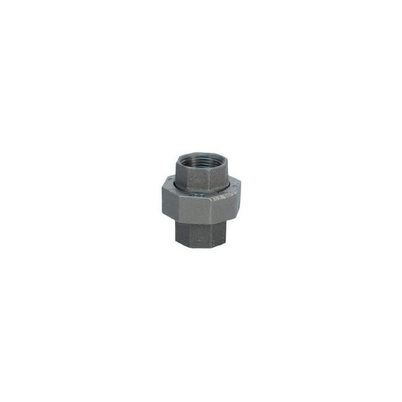 Anvil 8700163150, Malleable Iron Pipe Fitting, Union, 1-1/2" NPT Female, Black Finish