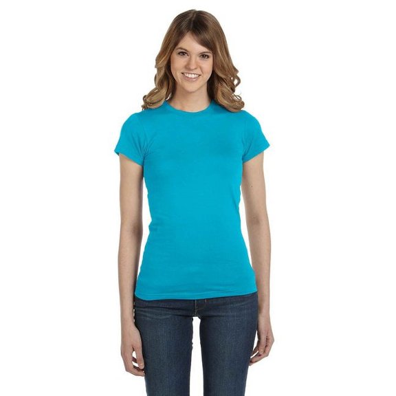 Anvil Tee Shirt 379 Women Junior's Short Sleeve Cotton Semi-Sheer
