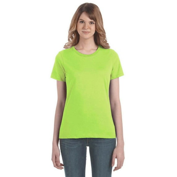 Anvil Women's 100% Cotton Seamed Collar T-Shirt 880