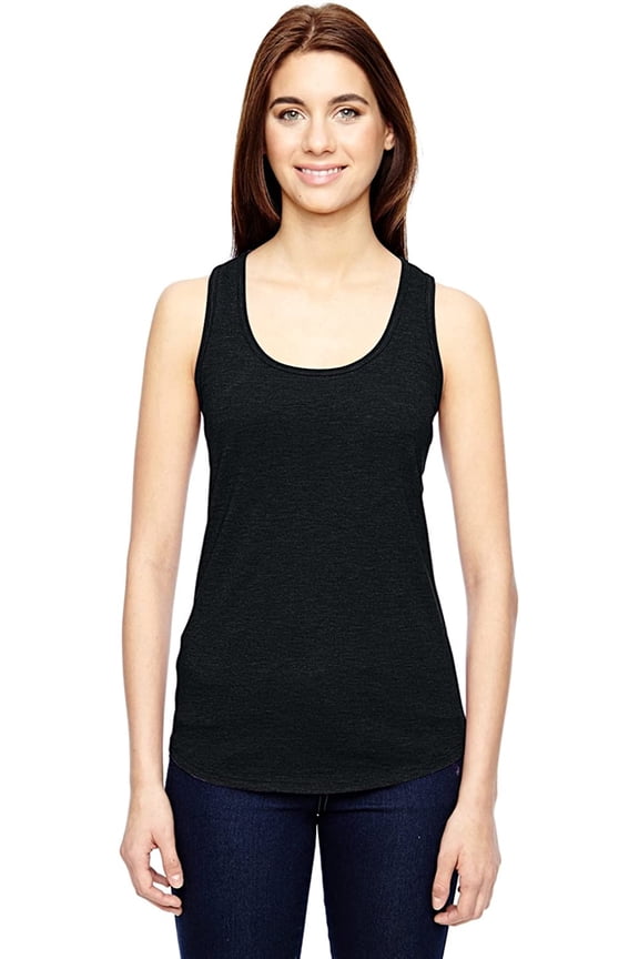 Ladies Triblend Racerback Tank Top 6751L Black XS