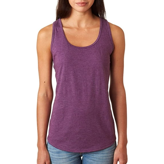 Anvil Ladies Triblend Racerback Tank Top 6751L Heather Aubergine XS