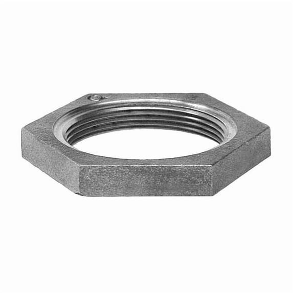 Hex Locknut Hex Locknut, 4" Pipe, FNPT, Malleable Iron, Class 150