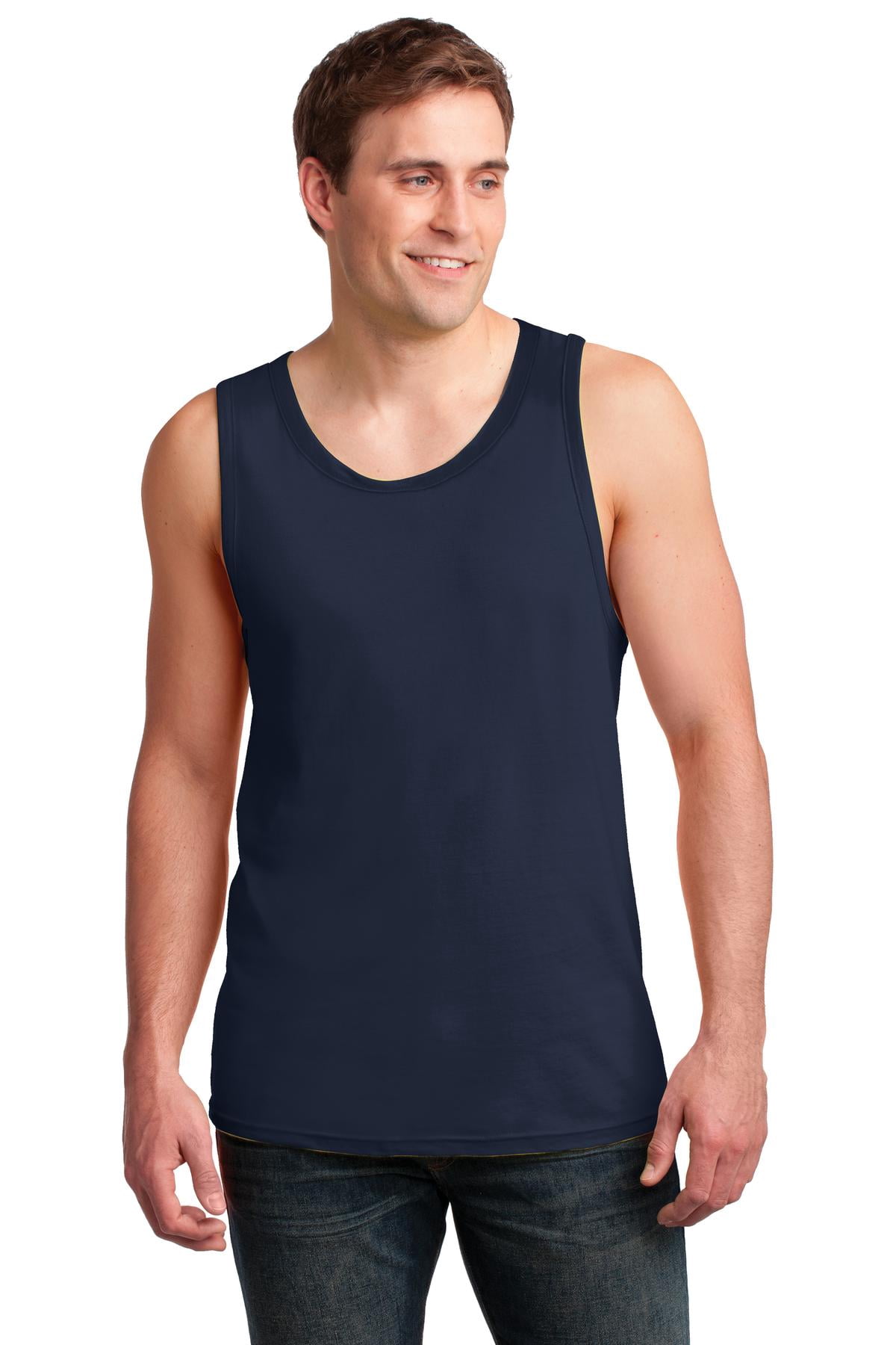 Anvil Men's 100 Percent Ring Spun Cotton Tank Top. 986 - Walmart.com