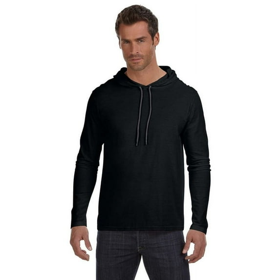 Anvil Men's Lightweight Long-Sleeve Hooded T-Shirt 987AN