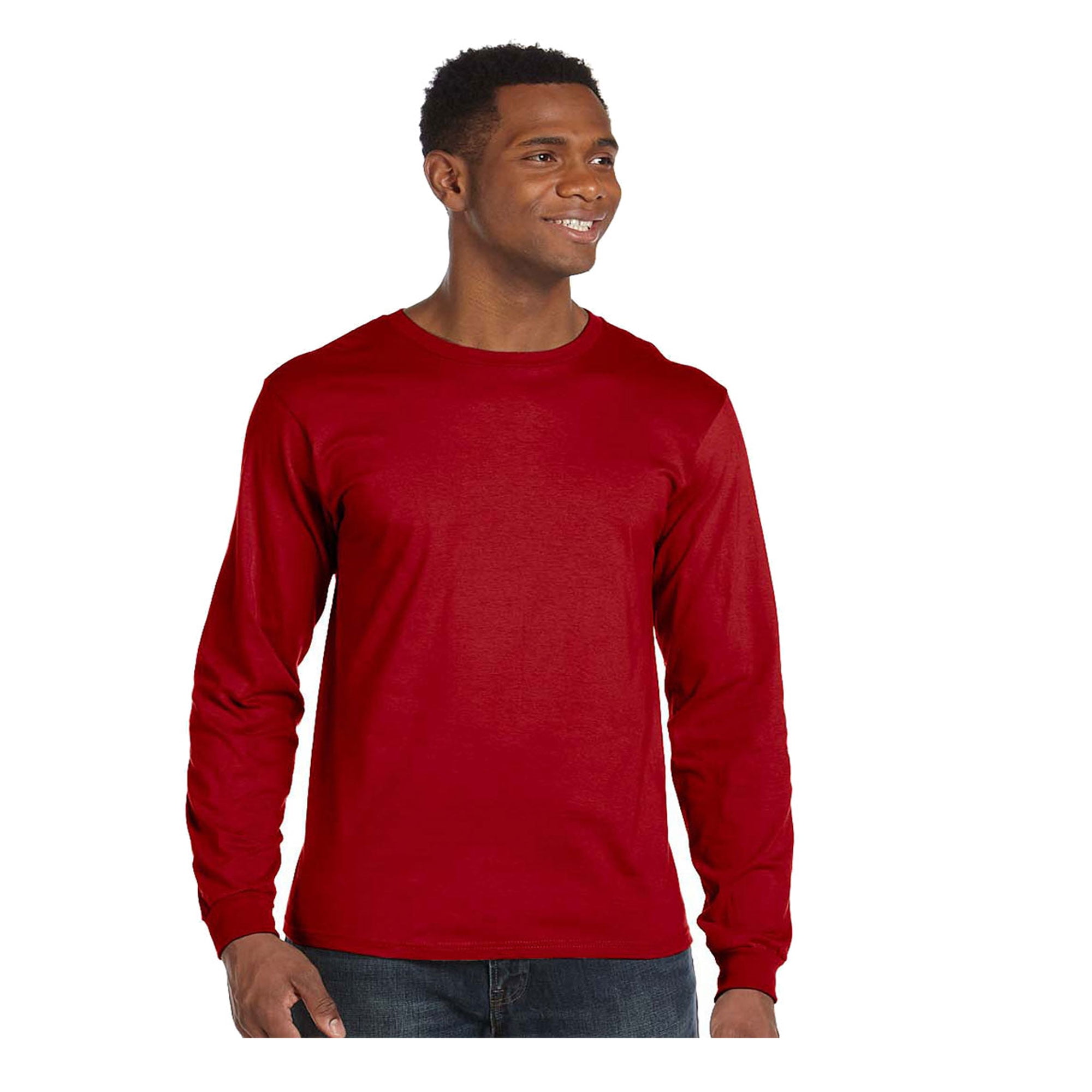 Anvil Men s TearAway Label Rib Sleeve Cuff T Shirt Style 949