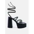 thumbnail image 1 of Anvil Metallic Block Heeled Lace Up Sandals, 1 of 6