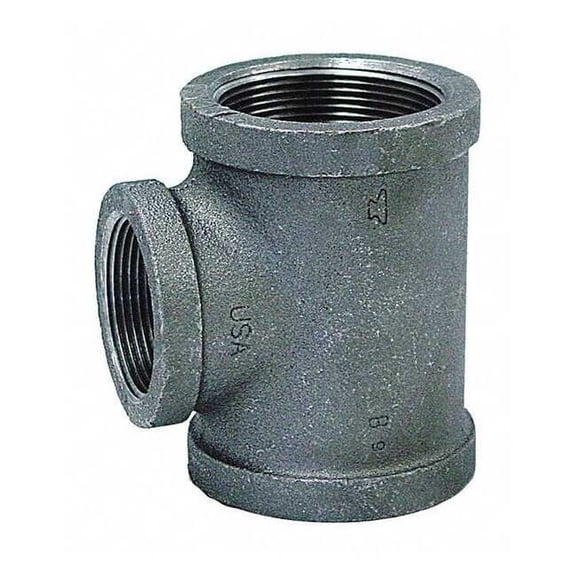 Reducing Tee Reducing Tee, 2" x 2" x 1/2" Pipe, FNPT, Malleable Iron, Class 150