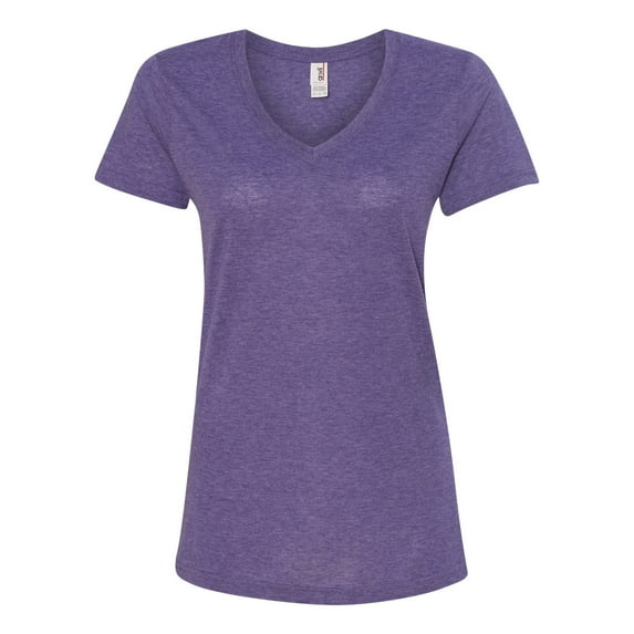 Anvil Ringspun Featherweight V-Neck T-Shirt (392A) Heather Purple, XL