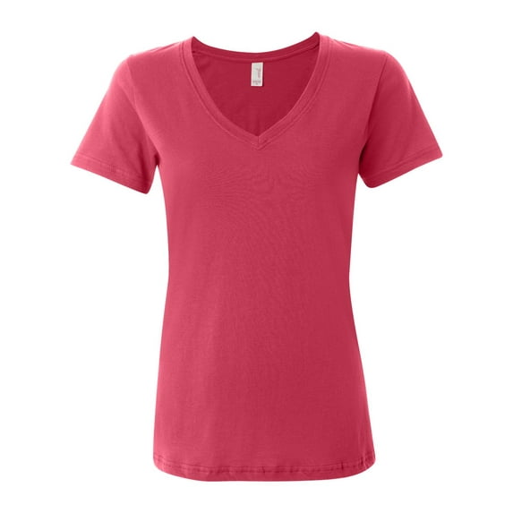Anvil Ringspun Featherweight V-Neck T-Shirt (392A) Raspberry, XL
