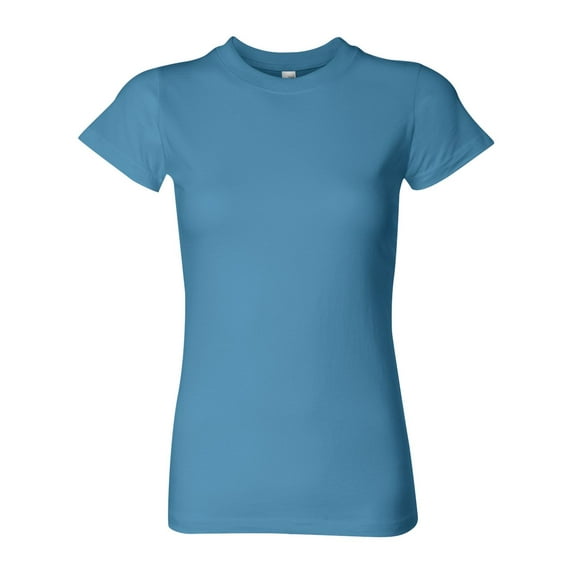 Anvil Tee Shirt 379 Women Junior's Short Sleeve Cotton Semi-Sheer