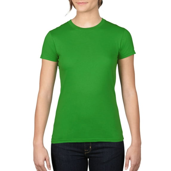 Anvil Tee Shirt 379 Women Junior's Short Sleeve Cotton Semi-Sheer