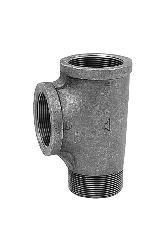 Street Tee Street Tee, 1/2" Pipe, FNPT x MNPT x FNPT, Malleable Iron, Class 150