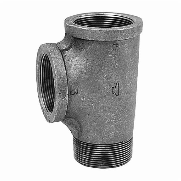 Street Tee Street Tee, 3/8" Pipe, FNPT x MNPT x FNPT, Malleable Iron, Class 150 0310061809