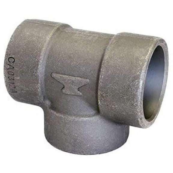Tee Tee, 1-1/2" Pipe, Socket Weld, Black Forged Steel, Class 3000
